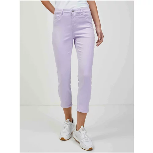 Orsay Light Purple Shortened Slim Fit Jeans - Women