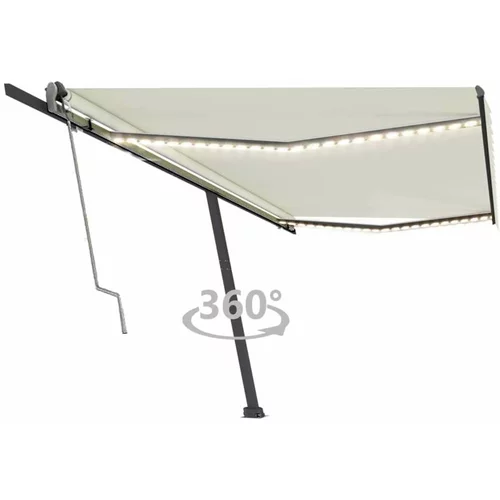  Avtomatska tenda LED + senzor 500x300 cm krem, (20728883)