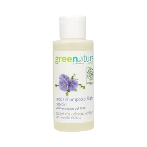 Greenatural 2u1 blagi šampon i gel za tuširanje s lanom i rižom - 100 ml Cijene