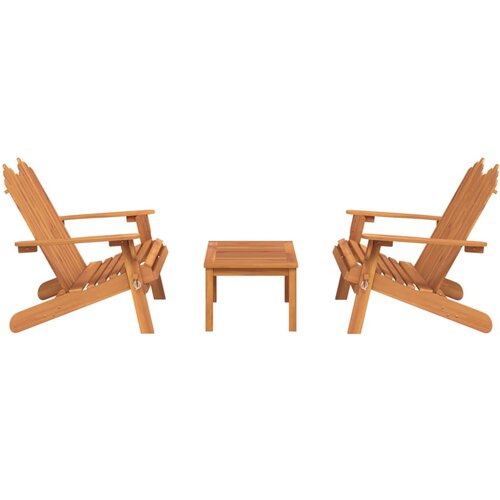  3-dijelna vrtna garnitura Adirondack masivno bagremovo drvo Slike