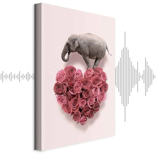  Slika - Elephant Lover (1-part) - Elephant Amid Pink Flowers 80x120 Akustična Cijene