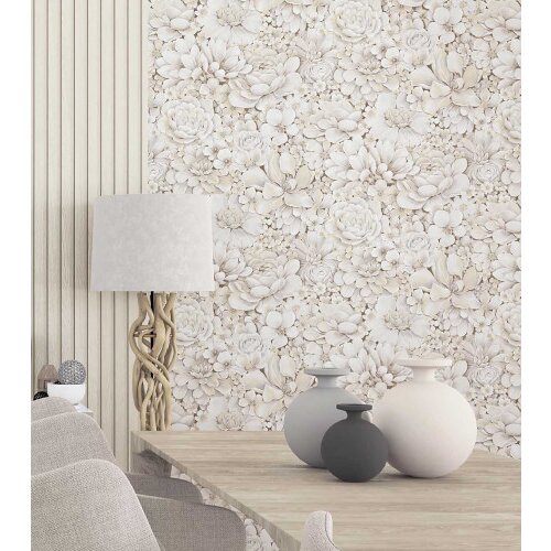 MARBURG tapeta sa cvijetnom strukturom 10,05x0,53m 33951 sivo-bijela Cijene