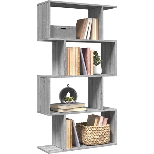 VidaXL Pregrada / regal za knjige 4 razina sonoma 70x24x129 cm drveni Slike