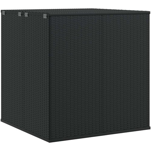 Kutija za vrtne jastuke od PE ratana 100 x 97,5 x 104 cm crna Slike