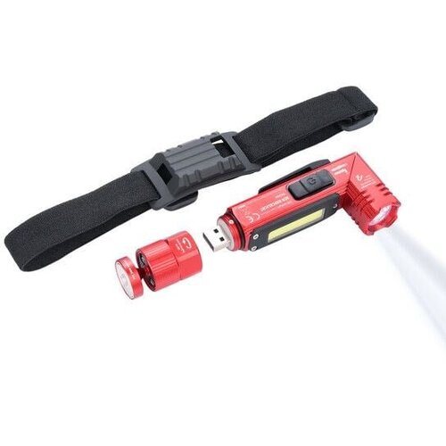  TROIKA ECO KNICKLICHT Red Hand flashlight + Headband flashlight COB LED Slike