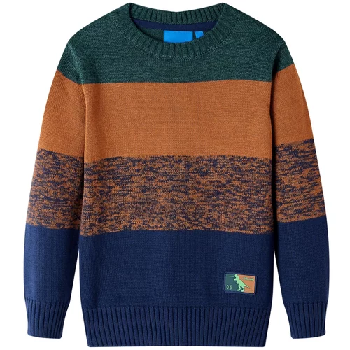 vidaXL Otroški pulover pleten večbarven 104