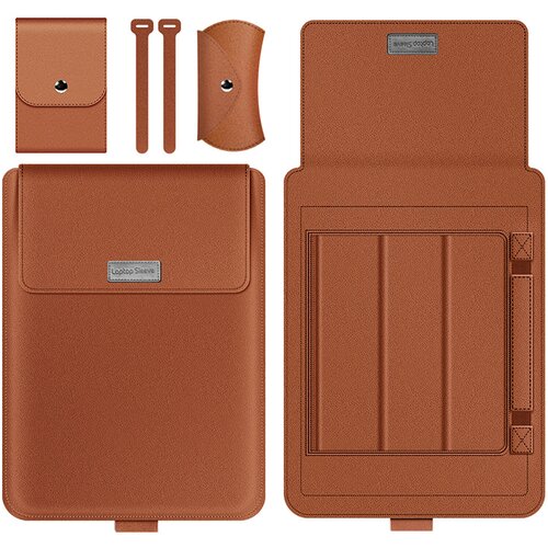 INF Torbica za prenosnik, za&amp;scaron;čitna torbica iz PU usnja Brown 11-12 palcev, (21751827) Slike