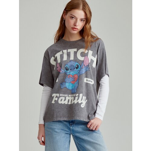 House - Majica kratkih rukava Lilo &amp;amp; Stitch - Siva Slike