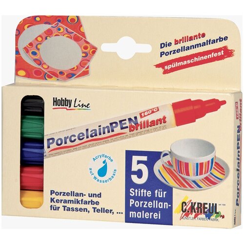  Set flomastera za porculan Hobby Line Brillant - 5 kom (flomasteri za) Cijene