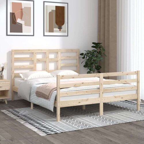  Posteljni okvir trden les 150x200 cm, (20685146) Slike