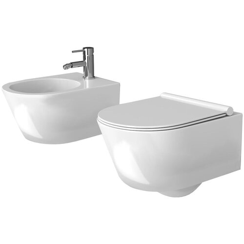 Rea WC + Bidet Porter WHITE UNDERCOVER Set Cene