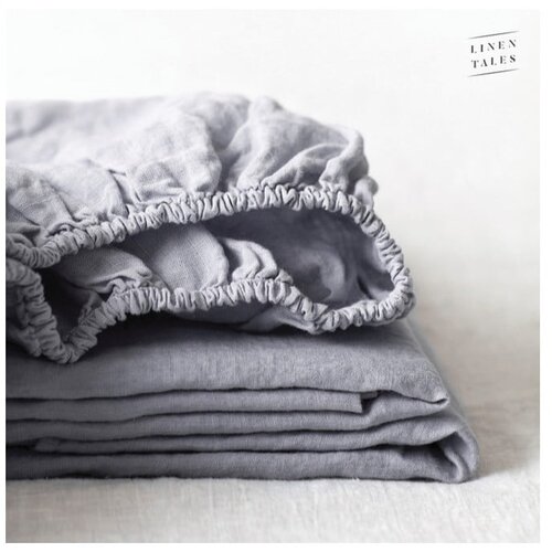 Linen Tales siva lanena plahta 200x140 cm - linen tales Slike