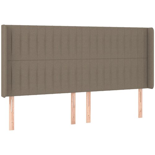 Maison Chic posteljno vzglavje - vzglavna omarica - nočna omarica z u&amp;scaron;esi taupe 203x16x118/128 cm blago, (21707780) Slike