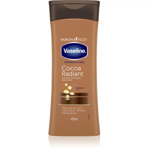 Vaseline Intensive Care Cocoa Radiant vlažilen losjon za telo za suho kožo 400 ml za ženske