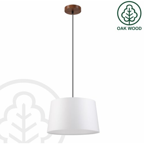  Visilica na sajli AIDA 1xE27/60W/230V pr. 35 cm hrast/orah/bela Slike
