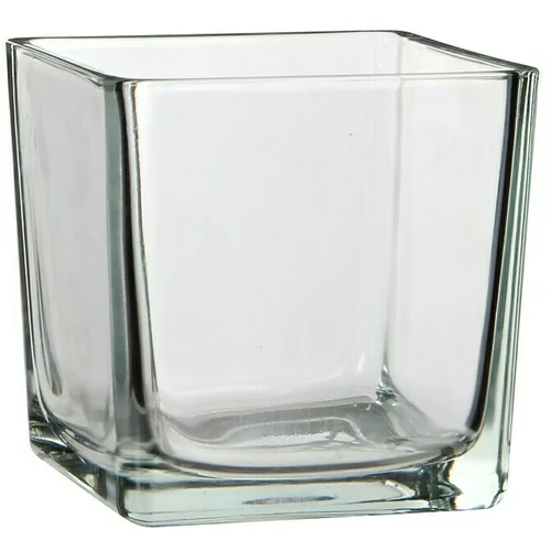 Staklena vaza (D x Š x V: 14 x 14 x 14 cm, Prozirno)