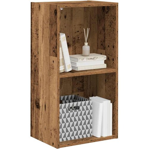  Regal za knjige boja starog drva 40x30x77 cm konstruirano drvo Slike