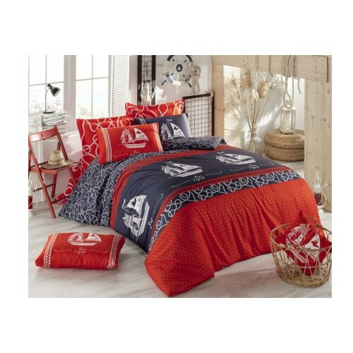Lessentiel Maison ranforce komplet posteljina (160 x 220) marine red Slike