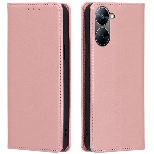 INORCO Magnetna preklopna torbica iz PU usnja za Realme V30 5G/V30t, ovitek za telefon denarnica s stojalo iz telečje teksture, (22033446) Slike
