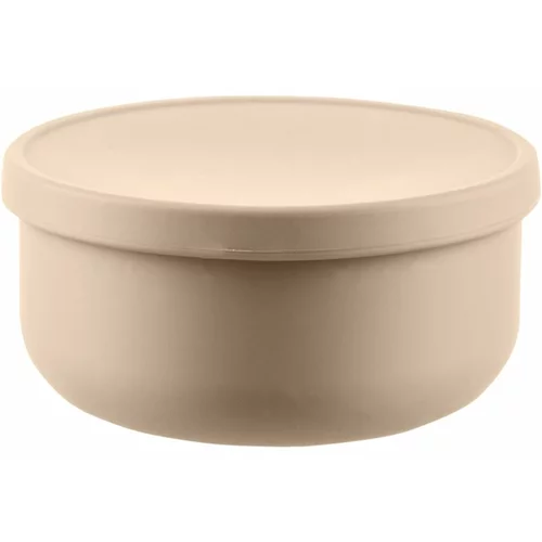 Zopa Silicone Bowl with Lid silikonska posoda s pokrovčkom Sand Beige 1 kos