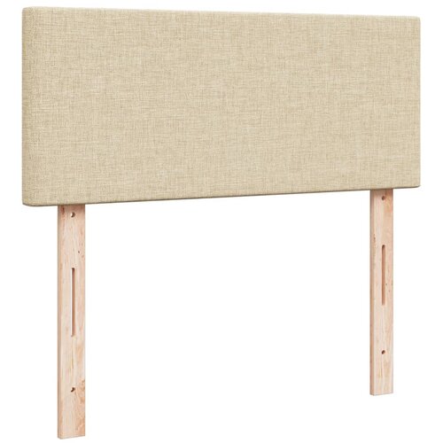 Krevet box spring s madracem krem 120 x 190 cm od tkanine Slike