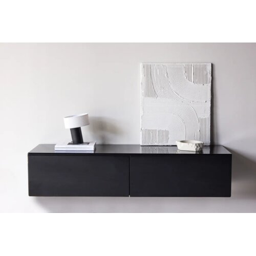 Venture Home TV komoda Fristad 45 &amp;times; 35 &amp;times; 160 cm, sjajna crna Slike
