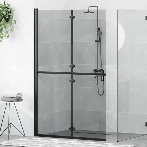 VidaXL Zid za walk-in tu&amp;scaron; Ostalo Crna i tamnoprozirna 120 x 190 cm Slike