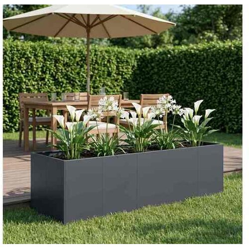 vidaXL Vrtna saksija Antracit 200 x 80 x 60 cm Čelična vrata - Antracit 200 x 80 x 60 cm Cijene
