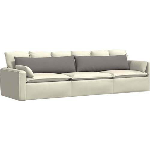  Jastučići za sofu 2 pcs Sivo-smeđa 145 x 40 cm tkanina Slike