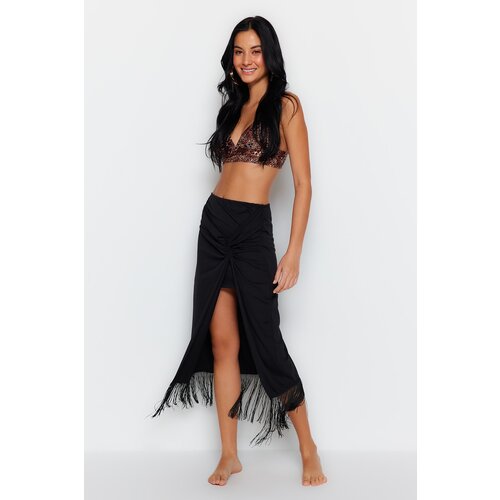 Trendyol Skirt - Black - Midi Slike