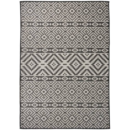 Furnova Zunanja preproga ploščato tkanje 140x200 cm črne črte, (21930862) Cene