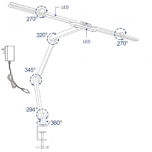  Prigu&amp;scaron;iva fleksibilna LED stona lampa LED/24W/230V 3000-6500K CRI 92 crna Slike