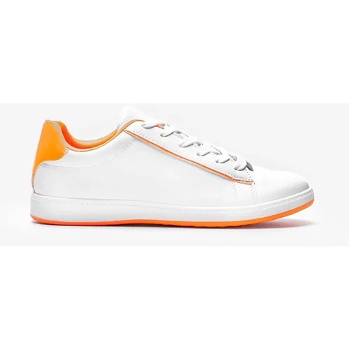 D/CEO White trainers Neon Orange Carol