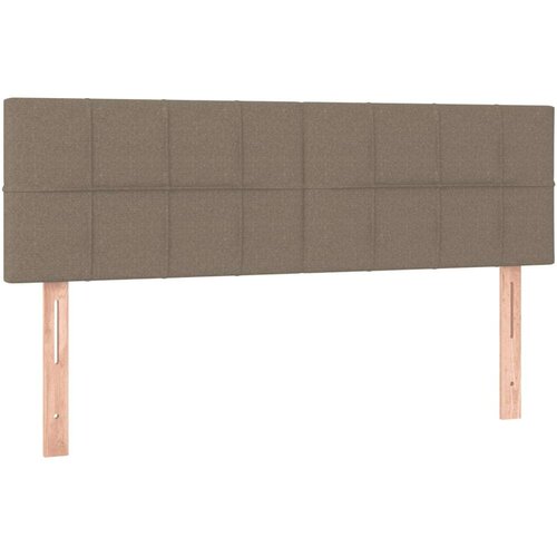  Krevet s oprugama i madracem smeđesivi 140x200 cm tkanina Slike