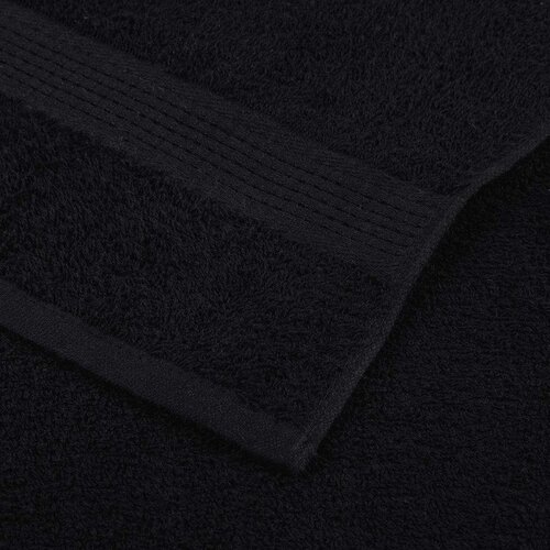 VidaXL Ručnici z tu&amp;scaron;iranje 10 kom crni 70x140 cm 360 gsm 100% pamuk Slike