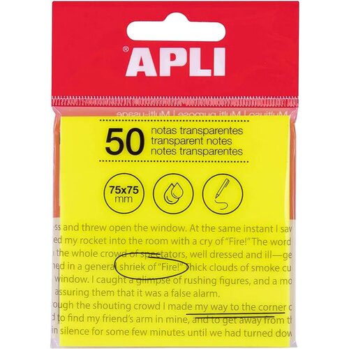 Apli Samolepilni indeks lističi, plastični 50 kos, rumeni, (21221274) Cene