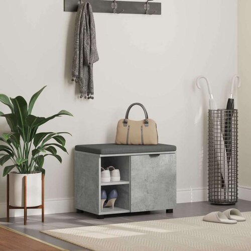  Haldna klop z blazino Enobarvno Betonsko siva 60 x 38 x 46 cm, (5000160707) Cene