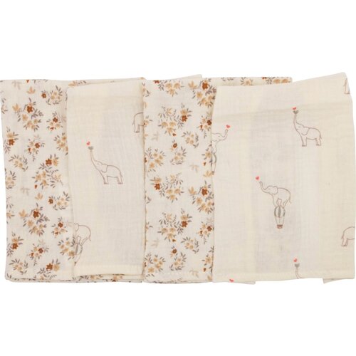 Bubaba by FreeON tetra krpice muslin 4/1 40x40 cm slonići beige 87745 Cijene