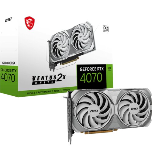MSI grafička kartica NVidia RTX 4070 VENTUS 2X 12G OC WHITEID: EK000575352 Cijene