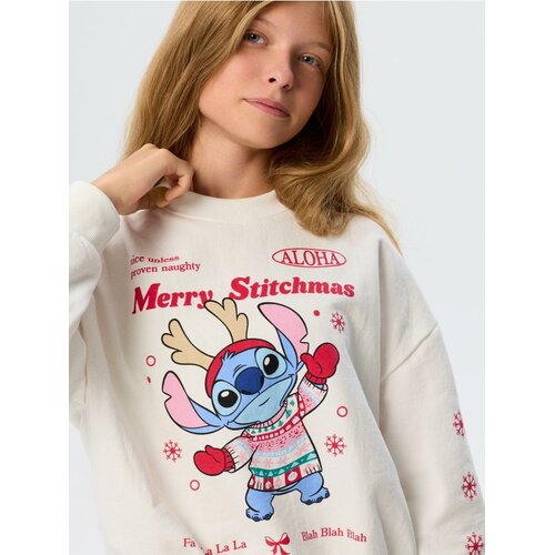 Sinsay Kratka božićna crewneck sweatshirt majica Stitch Slike