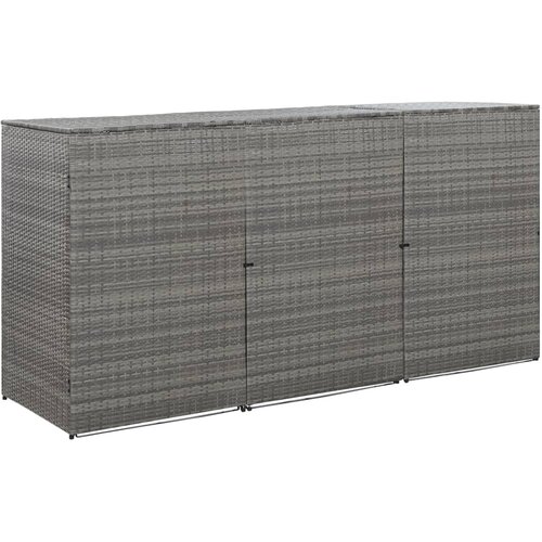 Poli Trojna lopa za smetnjak antracitna 229x78x120 cm poli ratan Cene