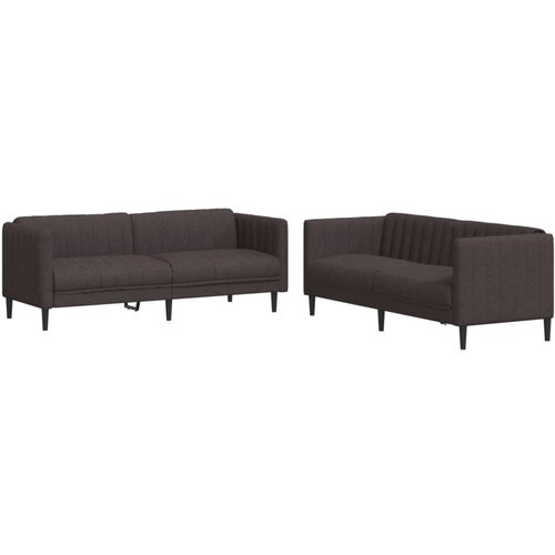 VidaXL 2-dijelni set sofa tamnosmeđi od tkanine Slike