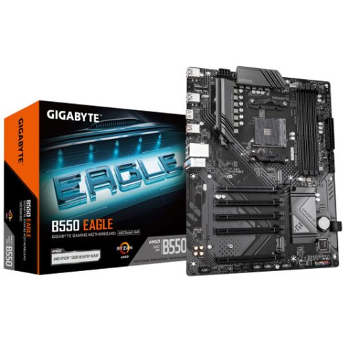 Gigabyte AM4, AMD B550, 4x DDR4 DIMM, Ultra-Fast Storage : 2*M.2 slots, including PCIe 4.0 x1 ( B550 EAGLE ) Cene