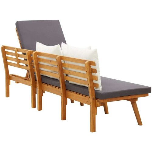 VidaXL Vrtni dnevni ležaj 200 x 65 cm od masivnog bagremovog drva Slike