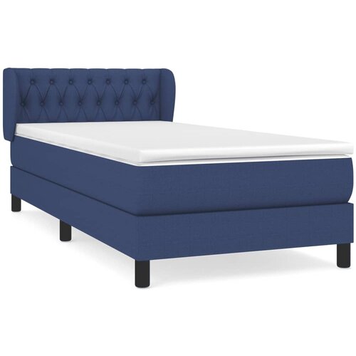 Maison Chic Box spring postelja - Vzmetna postelja z vzmetnico modra 90x200 cm blago SL13721, (21882290) Slike