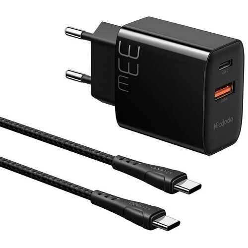 McDodo CH-0922 SET 33W ZIDNI Punjač USB-C + USB-A + KABL 60W TIP-C, 1.2m Slike