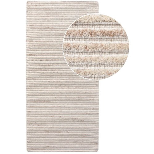 House Nordic Kremno bel ročno tkan volnen tekač 80x180 cm Mango &ndash; Cene