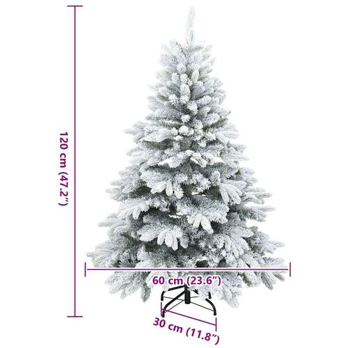 VidaXL Umjetno božićno drvce s stalakom Zelena 120 cm PE i PVC Slike