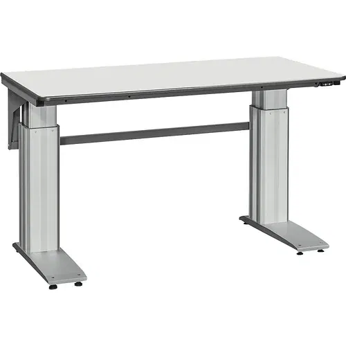  Delovna miza z električno nastavitvijo višine, nosilnost 500 kg, DxŠ 1600 x 800 mm, laminat sive barve