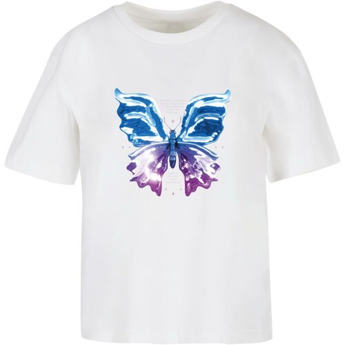 Miss Tee women's t-shirt chromed butterfly tee - white Slike